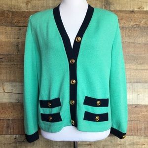 St. John Vintage Mint Green Blue Jacket Blazer